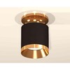 Миниатюра фото комплект накладного светильника ambrella light techno spot xs7402101 sbk/pyg черный песок/золото желтое полированное (n7929, c7402, n7034) | 220svet.ru