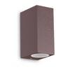 Миниатюра фото уличный настенный светильник ideal lux up ap2 coffee | 220svet.ru