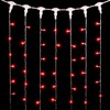 Миниатюра фото гирлянда занавес 1 x 6 м красный 220в, 600 led, провод прозрачный пвх, ip54 ltc pcl601-10-2r | 220svet.ru