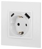 Миниатюра фото розетка эра elegance 14-4108-01м 2p+e 16a-250в со шторками с usb type-a+c 5в-3а белый матовый б0067710 | 220svet.ru