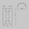 Миниатюра фото шинопровод магнитный накладной/подвесной maytoni flarity trx154-sr-d800-pt | 220svet.ru