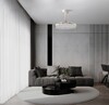 Миниатюра фото потолочная люстра-вентилятор mantra glass fan 9525 | 220svet.ru