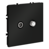 Миниатюра фото розетка телевизионная встраиваемая оконечная tv+sat voltum s70 vls060408 (черный матовый) | 220svet.ru