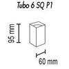 Миниатюра фото потолочный светильник topdecor tubo6 sq p1 17 | 220svet.ru