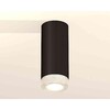 Миниатюра фото комплект накладного светильника ambrella light xs7443010 sbk/cl черный песок/прозрачный (c7443, n7191) | 220svet.ru