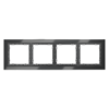 Миниатюра фото рамка стеклянная на 4 поста voltum s70 vls110407 (графит, стекло) | 220svet.ru