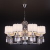 Миниатюра фото подвесная люстра eurosvet 10099/8 хром/прозрачный хрусталь strotskis | 220svet.ru