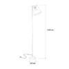 Миниатюра фото торшер escada hall chrome/grey 10185/t grey | 220svet.ru