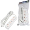Миниатюра фото удлинитель uniel 4гн х 5м с/з s-gcu4-5 white ul-00010007 | 220svet.ru