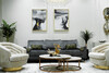 Миниатюра фото кресло вращающееся garda decor 87yy-19388 cre | 220svet.ru