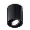 Миниатюра фото потолочный светильник ideal lux mood pl1 d09 round nero | 220svet.ru