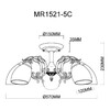 Миниатюра фото потолочная люстра myfar biene mr1521-5c | 220svet.ru