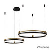 Миниатюра фото подвесная светодиодная люстра crystal lux fernando sp123w led  black/gold | 220svet.ru