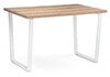 Миниатюра фото стол деревянный лота лофт 120 25 мм дуб делано светлый / матовый белый | 220svet.ru