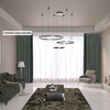 Миниатюра фото подвесная люстра с пультом ду crystal lux fortuna sp158w led black | 220svet.ru