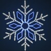 Миниатюра фото светодиодная снежинка &quot;кристалл&quot; ø1,1м бело-синяя, дюралайт на металлическом каркасе, ip65 ltc lc-13096 | 220svet.ru