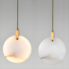 Миниатюра фото подвесной светильник delight collection 11391p 25cm brass / white alabaster | 220svet.ru