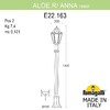 Миниатюра фото садовый светильник-столбик fumagalli aloe*r/anna e22.163.000.wxe27 | 220svet.ru