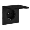 Миниатюра фото накладка для розетки с заземлением, защитными шторками и крышкой voltum s70 vls000808 (черный матовый) | 220svet.ru