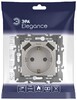 Миниатюра фото розетка эра elegance 14-4109-16 2p+e 16a-250в штор. с 2xusb 5в-3а титан б0065775 | 220svet.ru