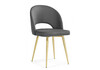 Миниатюра фото стул на металлокаркасе woodville курбис темно-серый (zd 995) / золотой 642912 | 220svet.ru