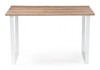 Миниатюра фото стол деревянный лота лофт 120 25 мм дуб делано светлый / матовый белый | 220svet.ru