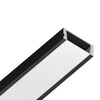 Миниатюра фото профиль накладной для светодиодной ленты ambrella illumination gp1700bk | 220svet.ru