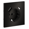 Миниатюра фото накладка для розетки с заземлением и защитными шторками, с usb a+c, s70 metal voltum s70 metal vlsm001012 (антрацит) | 220svet.ru