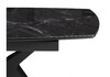 Миниатюра фото стол стеклянный раскладной woodville риполь 140(180)х80 черный мрамор / черный 612190 | 220svet.ru