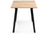 Миниатюра фото стол деревянный woodville колон лофт 120 25 мм дуб делано светлый / матовый черный 489607 | 220svet.ru