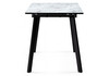 Миниатюра фото стол стеклянный раскладной 110(140)х68х76 woodville агни мрамор белый / черный матовый 528558 | 220svet.ru
