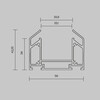 Миниатюра фото профиль для монтажа в натяжной потолок maytoni trinity tra005mp-312s(n) | 220svet.ru