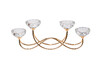 Миниатюра фото подсвечник garda decor 2kg195102cg золото | 220svet.ru