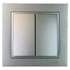 Миниатюра фото выключатель двухклавишный mono electric despina ip20 10a 250v антрацит 102-242425-102 | 220svet.ru
