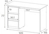 Миниатюра фото письменный стол woodville айден белый 528270 | 220svet.ru