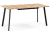 Миниатюра фото стол деревянный woodville колон лофт 120 25 мм дуб делано светлый / матовый черный 489607 | 220svet.ru