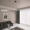 Миниатюра фото подвесная светодиодная люстра crystal lux fortuna sp123w led  black | 220svet.ru