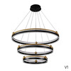 Миниатюра фото подвесная светодиодная люстра crystal lux fernando sp158w led black/gold | 220svet.ru