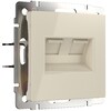 Миниатюра фото розетка двойная ethernet rj-45 werkel слоновая кость w1181103 | 220svet.ru