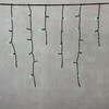 Миниатюра фото гирлянда бахрома 3,1x0,5м зеленая 220в 150 led провод черный пвх, ip54 ltc pil150-11-2g | 220svet.ru