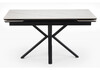 Миниатюра фото керамический стол 140(200)х80 раскладной woodville старлайт  snow alpin white / черный 622891 | 220svet.ru