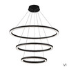 Миниатюра фото подвесная люстра с пультом ду crystal lux fortuna sp158w led black | 220svet.ru