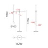 Миниатюра фото торшер светодиодный artemide ixa anthracite 1111010a | 220svet.ru