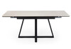 Миниатюра фото керамический стол раскладной 140(200)х80 woodville памелла carmen light grey / черный 625824 | 220svet.ru
