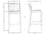 Миниатюра фото набор 2 шт стул полубарный dobrin chloe lmzl-pp777-1-n2_p_gr-04-13406 | 220svet.ru