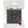Миниатюра фото розетка эра arktik 16-2101-05 с заземлением 2p+e schuko 16а-250в антрацит б0070418 | 220svet.ru