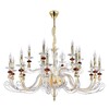 Миниатюра фото подвесная люстра crystal lux catarina sp12+6 v2 gold/transparent-cognac | 220svet.ru