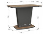 Миниатюра фото стол деревянный раскладной woodville комфорт авелано / графит 608570 | 220svet.ru
