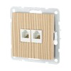 Миниатюра фото розетка lk studio компьютерная 2хrj-45 кат. 5е с накладкой (сосна) lk60 866225-1 | 220svet.ru