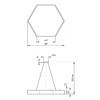 Миниатюра фото подвесной светодиодный cветильник эра hexagon spo-122-b-40k-066 66вт 4000к черный б0050553 | 220svet.ru